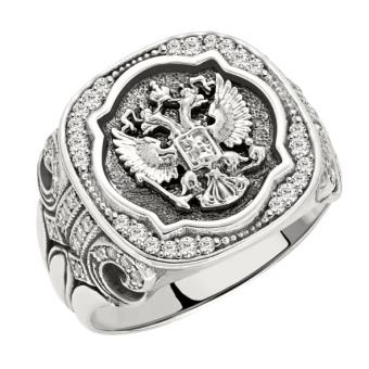 Men's ring with zirconia 