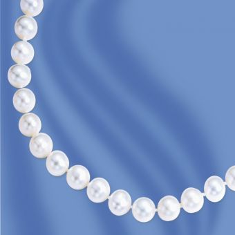 Pearl necklace with silver clasp 45 cm