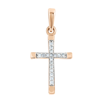 Anhänger – Kreuz mit Brillanten 