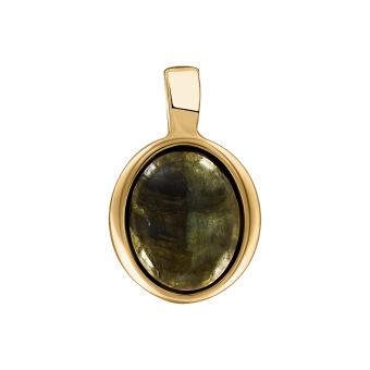 Gilded pendant  with labradorite 