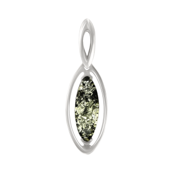 Pendant with green amber 