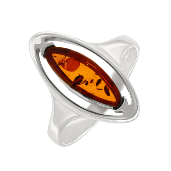 Women's ring with amber 