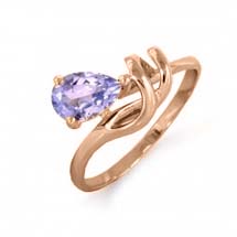 Women's ring with an amethyst 