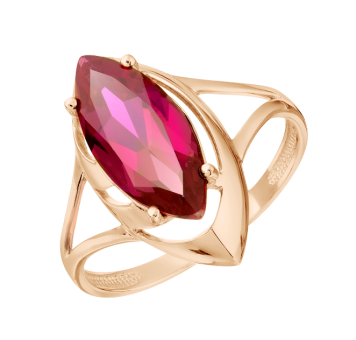 Women's ring with ruby HTS 