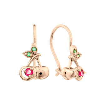 Earrings with zirconia 