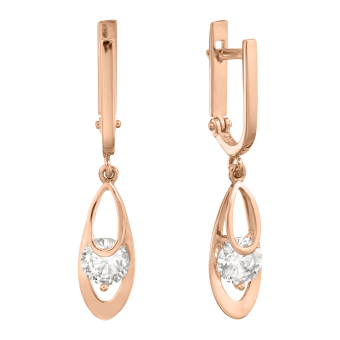 Earrings with zirconia 