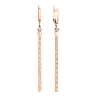 Earrings with zirconia 