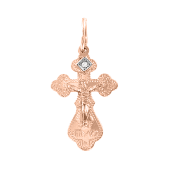 Pendant cross with diamond 