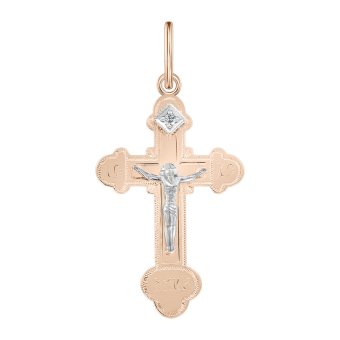 Pendant cross with zirconia 