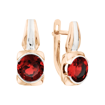 Earrings with garnets 