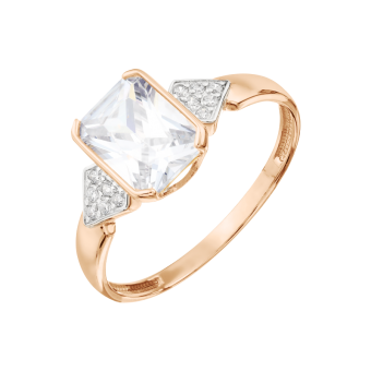 Women's ring with zirconia 