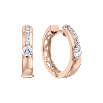 Earrings with zirconia 