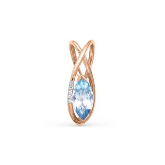 Pendant with topaz and zirconia 