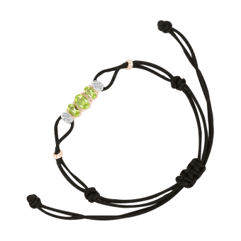 Bracelet with zirconia and chrysolite 