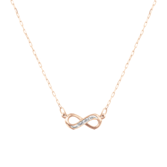 Necklace "Infinity" with diamonds 