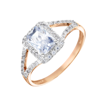 Women's ring with zirconia 