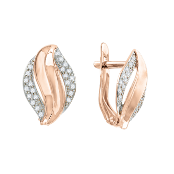 Earrings with zirconia 