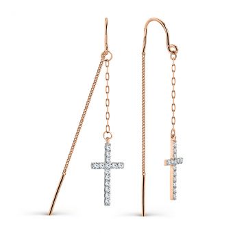 Earrings with zirconia 