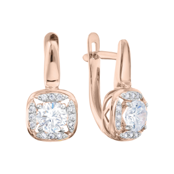Earrings with zirconia 