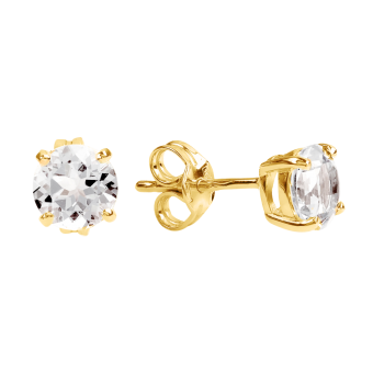 Stud earrings with zirconia 