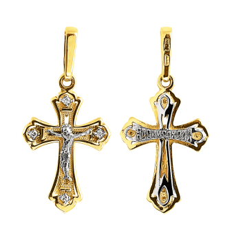 Pendant cross with zirconia 