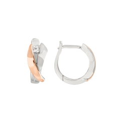 Hoops earrings with zirconia 