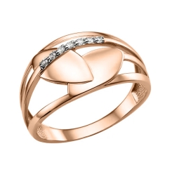 Women's ring with zirconia 