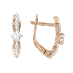 Earrings with zirconia 