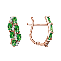 Earrings with zirconia 