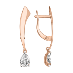 Серьги с фианитами 
