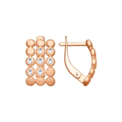 Earrings with zirconia 