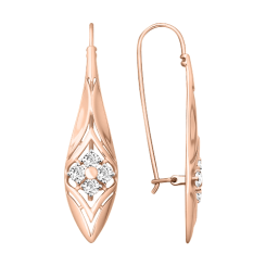 Earrings with zirconia 
