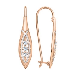 Earrings with zirconia 