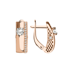 Earrings with zirconia 