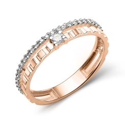 Women's ring with zirconia 
