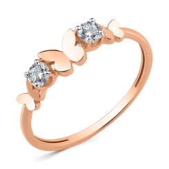 Women's ring with zirconia 