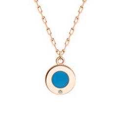 Collier mit Zirkonia und Emaille 