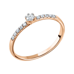 Women's ring with diamonds 