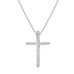 Goldkette mit Kreuz und Brillanten 