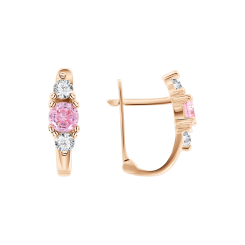 Earrings with zirconia 