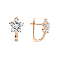 Earrings with zirconia 