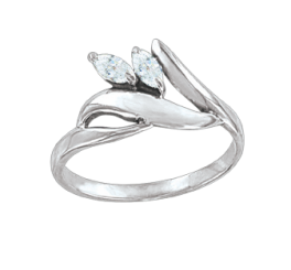 Women's ring with zirconia 