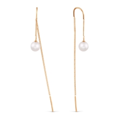 Threader earrings with pearl 