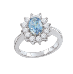 Women's ring with zirconia 