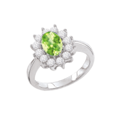 Women's ring with zirconia 