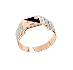 Men's ring with zirconia 