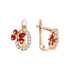 Серьги с фианитами 