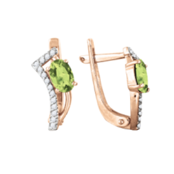 Ohrhänger mit Chrysolith und Zirkonia 