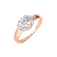 Кольцо с фианитами Swarovski 