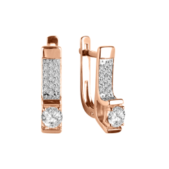 Серьги с фианитами Swarovski 